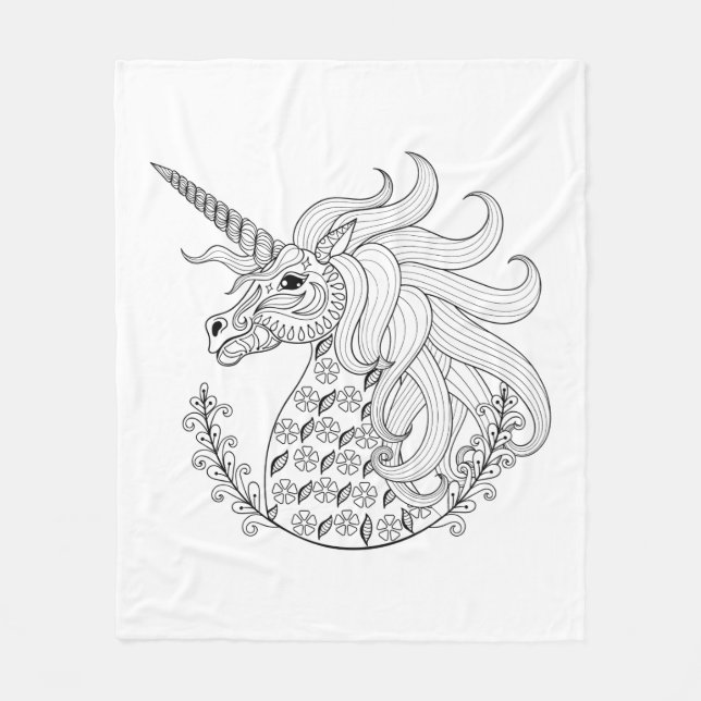 Inspirierter Unicorn Fleecedecke (Vorderseite)