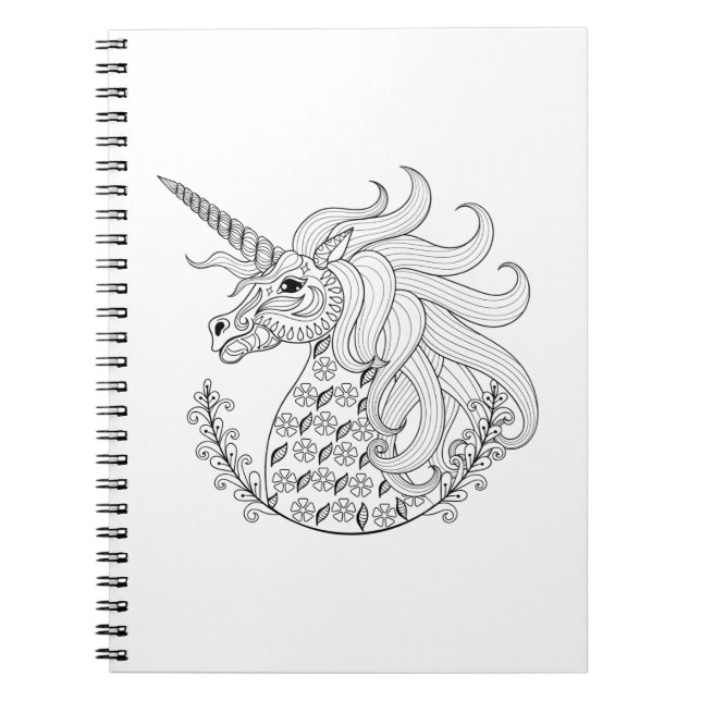 Inspirierter Unicorn Notizblock (Vorderseite)