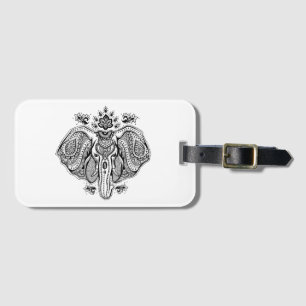Inspirierter Vintager indischer Elefant Gepäckanhänger