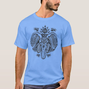 Inspirierter Vintager indischer Elefant T-Shirt