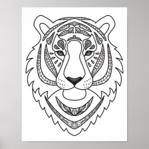 Inspirierter weißer Tiger 2 Poster
