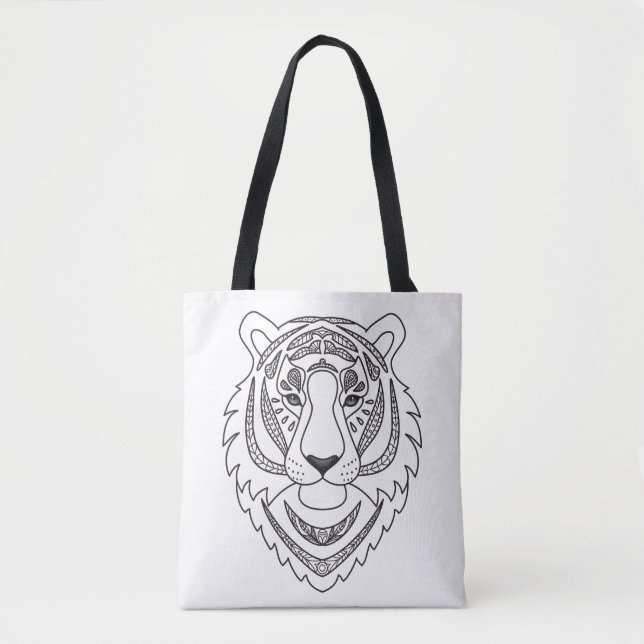 Inspirierter weißer Tiger 2 Tasche (Vorderseite)