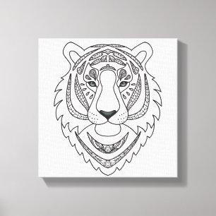 Inspirierter weißer Tiger 6 Leinwanddruck