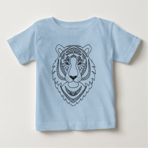 Inspirierter weißer Tiger Baby T-shirt
