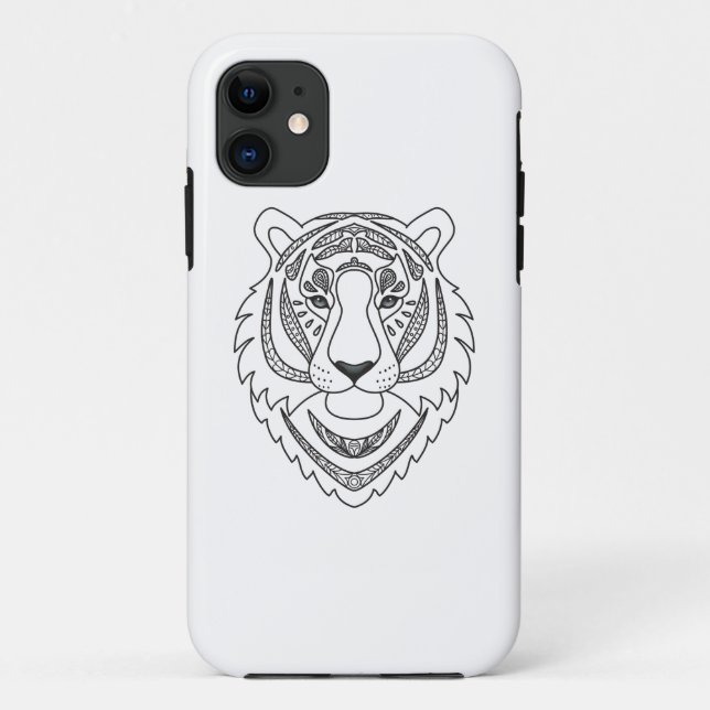 Inspirierter weißer Tiger Case-Mate iPhone Hülle (Rückseite)