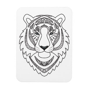 Inspirierter weißer Tiger Magnet
