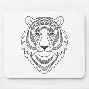 Inspirierter weißer Tiger Mousepad