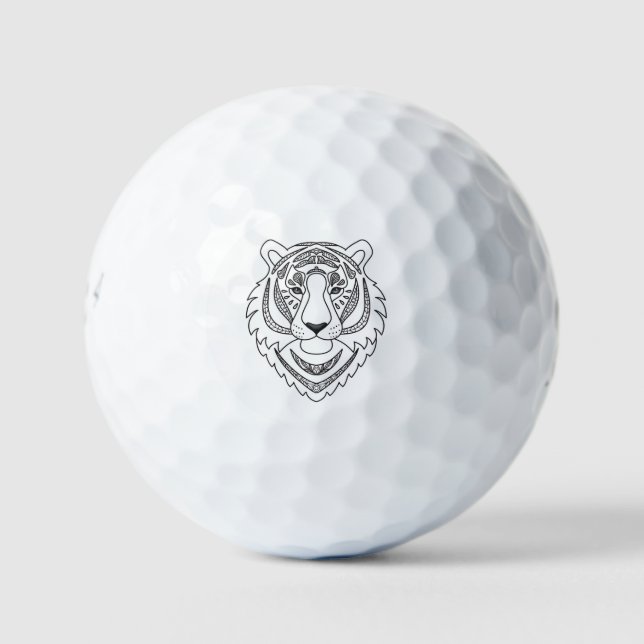 Inspirierter Weißtiger Golfball (Vorderseite)