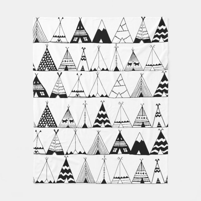 Inspirierter Wigwam Fleecedecke (Vorderseite)