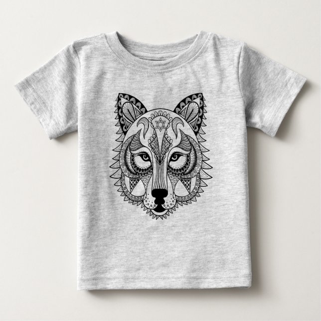 Inspirierter Wolf Baby T-shirt (Vorderseite)