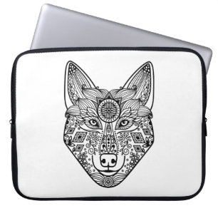 Inspirierter Wolf-Kopf Laptopschutzhülle