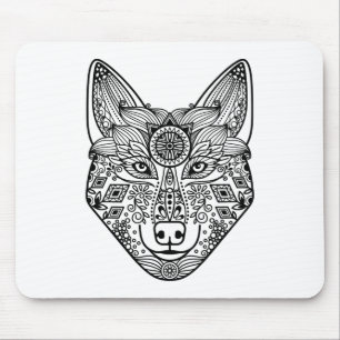 Inspirierter Wolf-Kopf Mousepad