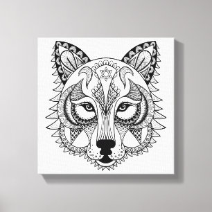Inspirierter Wolf Leinwanddruck