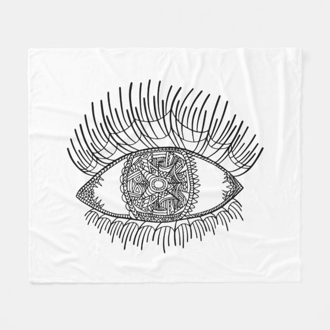 Inspiriertes Auge Fleecedecke (Vorderseite (Horizontal))