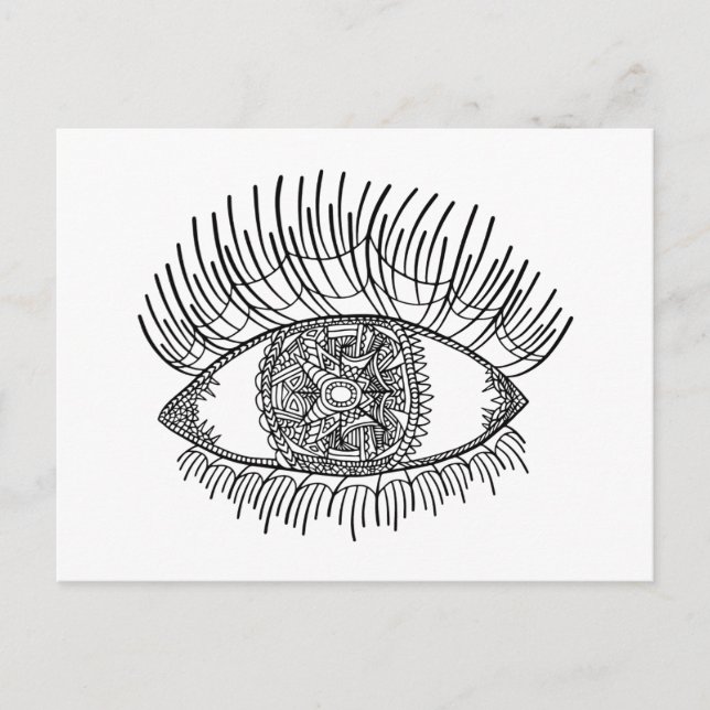 Inspiriertes Auge Postkarte (Vorderseite)