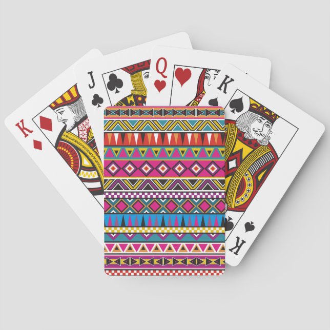 Inspiriertes Aztec-Muster Spielkarten (Rückseite)