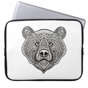 Inspiriertes Bärn-Gesicht Laptopschutzhülle