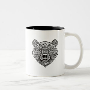 Inspiriertes Bärn-Gesicht Zweifarbige Tasse