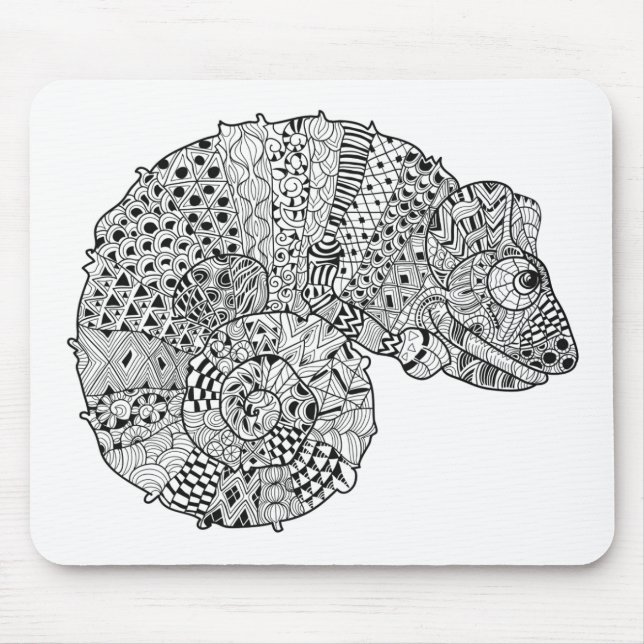 Inspiriertes Chamäleon 2 Mousepad (Vorne)