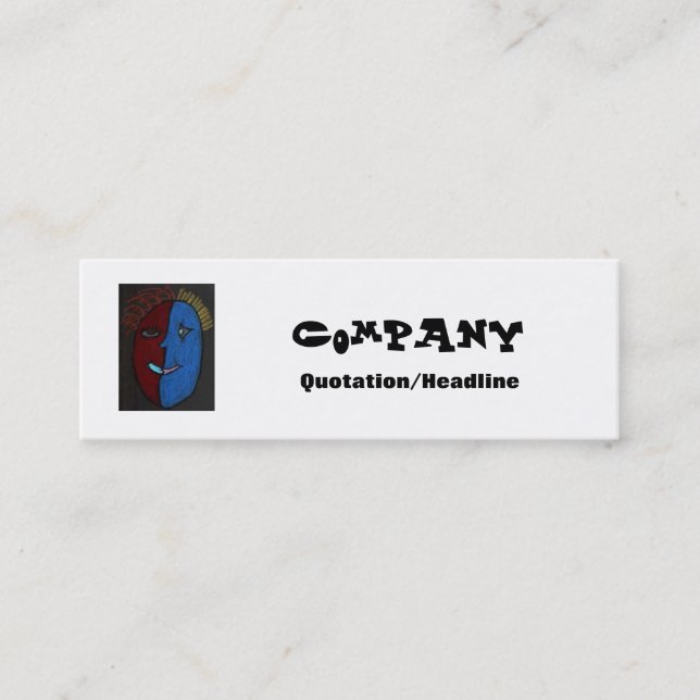 Inspiriertes dünnes Geschäft/Schmuck/Kunst-Umbau Mini Visitenkarte (Vorderseite)