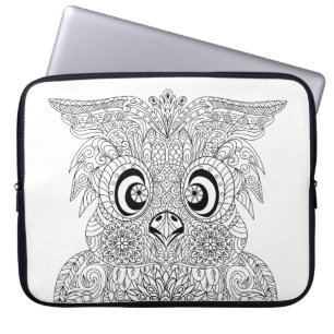 Inspiriertes Eulen-Porträt Laptopschutzhülle