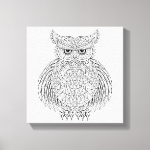 Inspiriertes Eulen-Vogel-Totem 6 Leinwanddruck