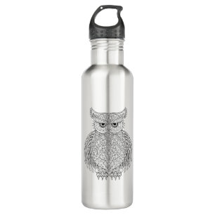Inspiriertes Eulen-Vogel-Totem Trinkflasche