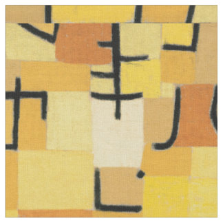 Inspiriertes Gewebe "gelber Baum-" Pauls Klee Stoff