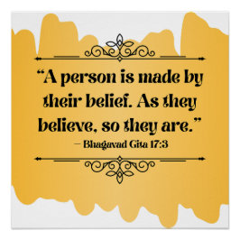 Inspiriertes Golden Minimalistisch Bhagavad Gita Z Poster