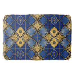 Inspiriertes marokkanisches Muster Quatrefoils Blu Badematte