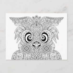 Inspiriertes Owl-Portrait Postkarte
