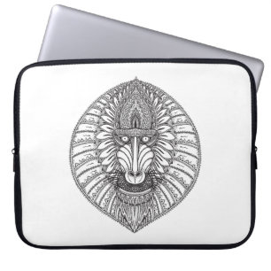 Inspiriertes Pavian-Gesicht Laptopschutzhülle