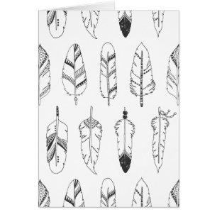 Inspiriertes Retro Feder-Muster