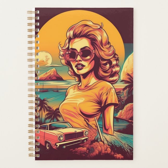 inspiriertes Retro-Notebook Planer (Vorderseite)