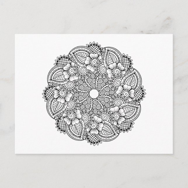Inspiriertes Round-Design Postkarte (Vorderseite)