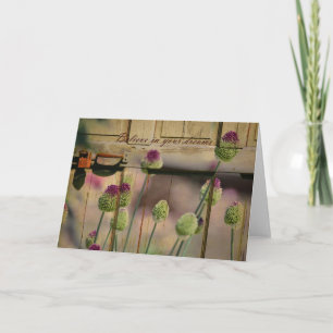 Inspiriertes rustikales Blumen Karte