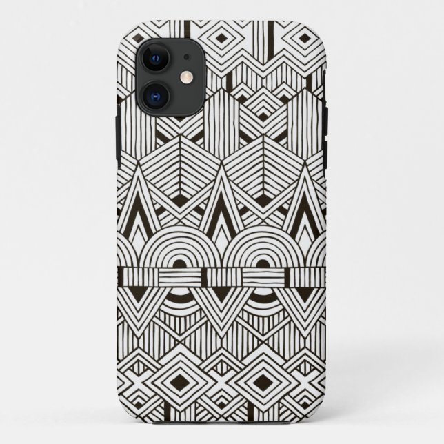 Inspiriertes Stammes- Muster Case-Mate iPhone Hülle (Rückseite)