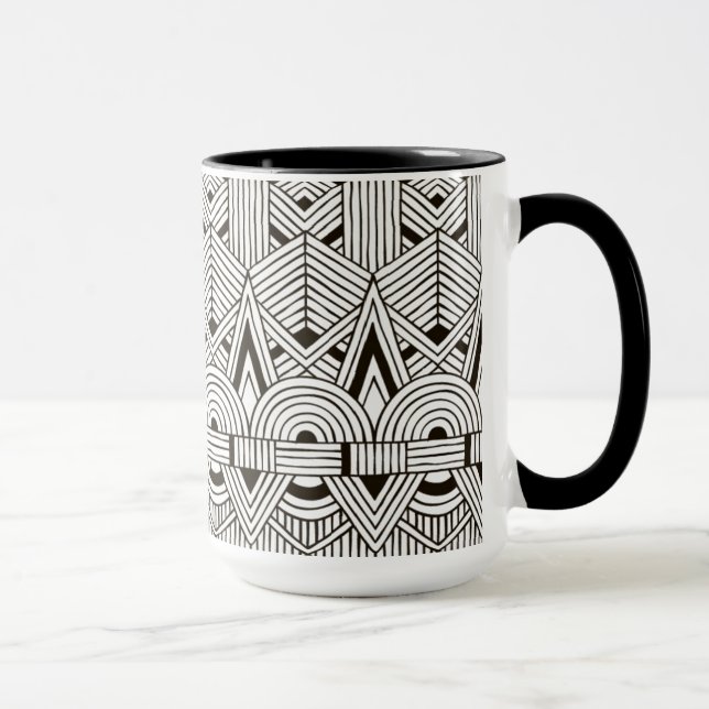 Inspiriertes Stammes- Muster Tasse (Rechts)