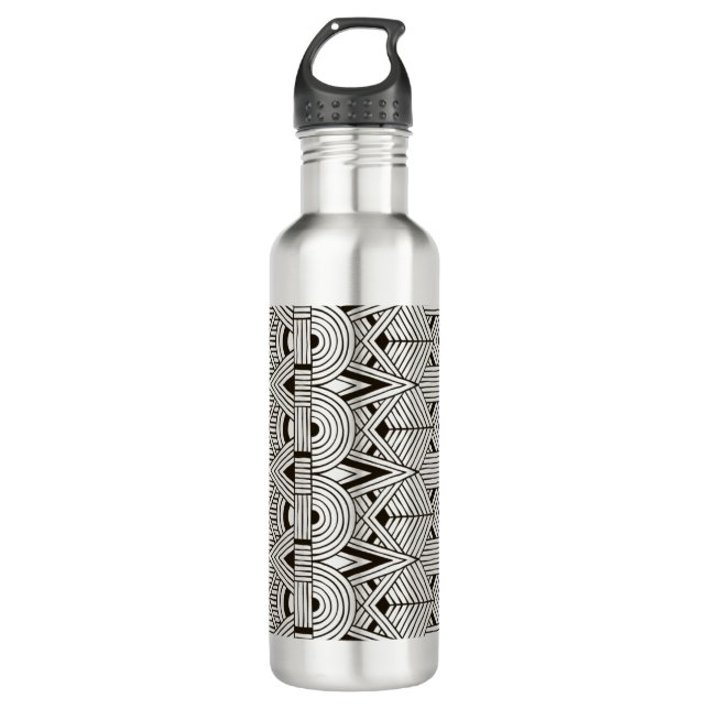 Inspiriertes Stammes- Muster Trinkflasche (Vorderseite)