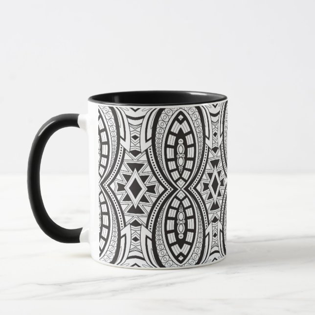 Inspiriertes Stammes- Zeichnen Tasse (Links)