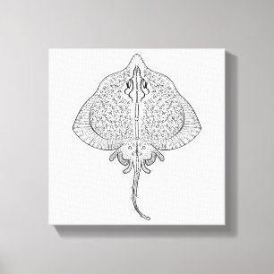 Inspiriertes Stingray Totem 6 Leinwanddruck
