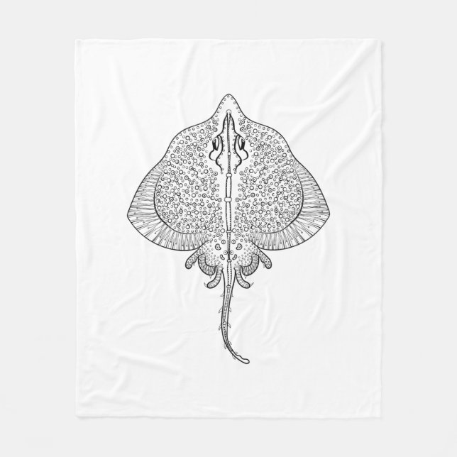 Inspiriertes Stingray-Totem Fleecedecke (Vorderseite)
