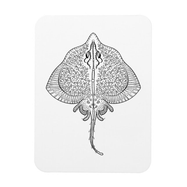Inspiriertes Stingray Totem Magnet (Vertikal)