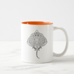 Inspiriertes Stingray-Totem Zweifarbige Tasse