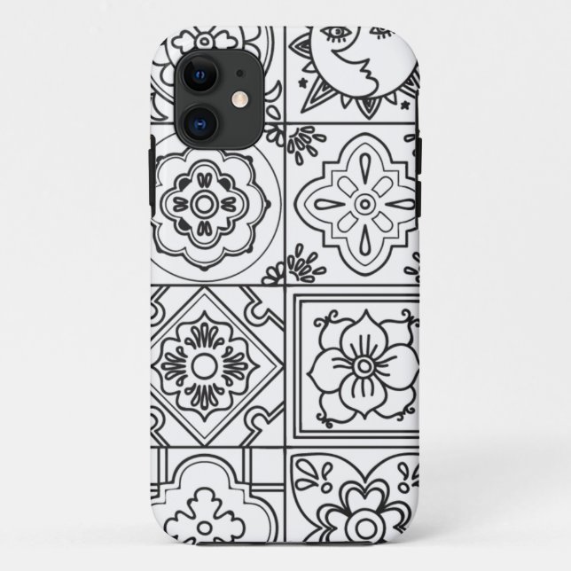 Inspiriertes Talavera-Muster Case-Mate iPhone Hülle (Rückseite)