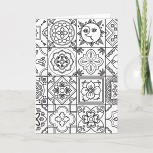 Inspiriertes Talavera-Muster Karte