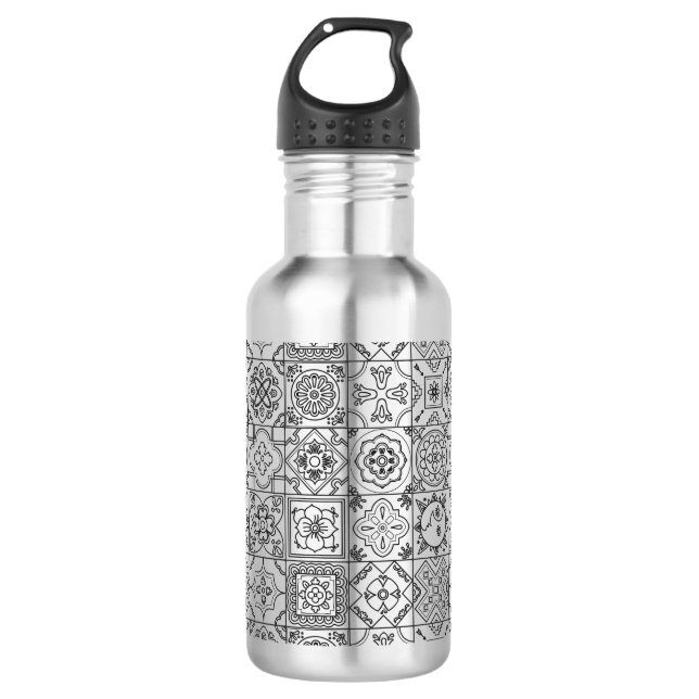 Inspiriertes Talavera-Muster Trinkflasche (Vorderseite)