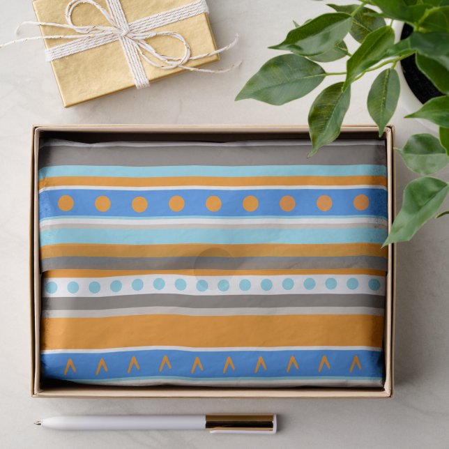 Inspiriertes Tissue Paper mit hellblauem Woodland Seidenpapier (Geschenk)