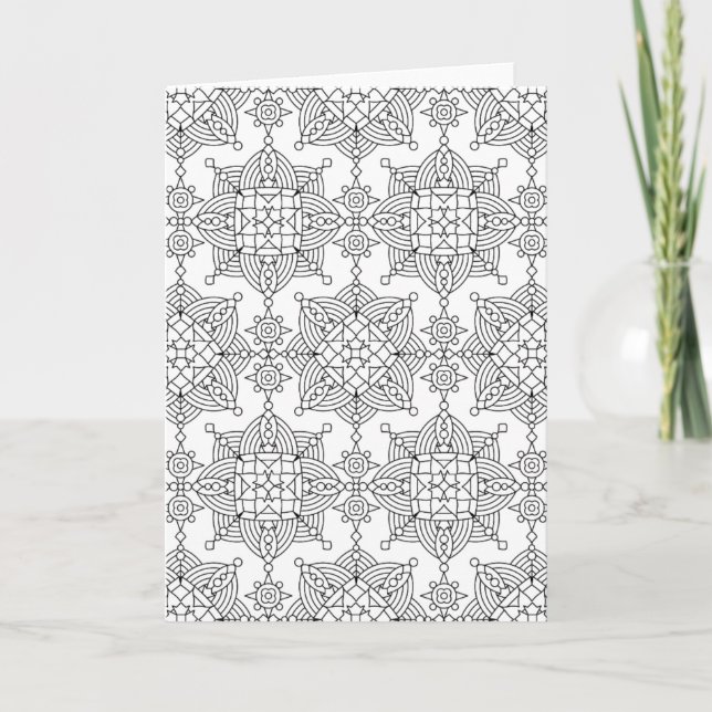 Inspiriertes Tribal-Künstlerisches Muster Karte (Vorderseite)