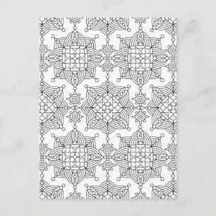 Inspiriertes Tribal-Künstlerisches Muster Postkarte